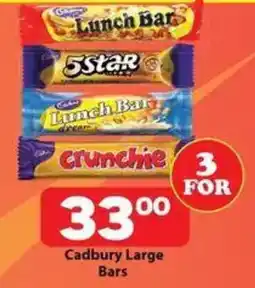 Check Save Cadbury Large Bars offer