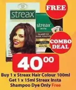 Check Save Buy Streax Hair Colour Get Streax Insta Shampoo Dye Only Free offer