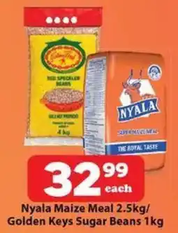 Check Save Nyala Maize Meal/ Golden Keys Sugar Beans offer