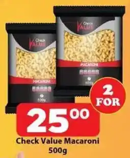 Check Save Check Value Macaroni offer