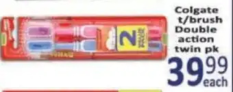 Supa Store Colgate t/brush Double action twin pk offer