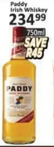 Supa Store Paddy Irish Whiskey offer