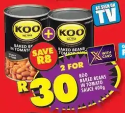 Shoprite Koo baked beans in tomato sauce offer