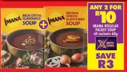 Shoprite Imana regular packet soup all variants offer