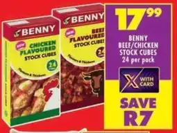 Shoprite Benny beef/chicken stock cubes offer