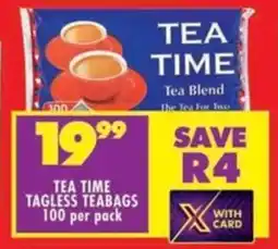 Shoprite Tea time tagless teabags offer