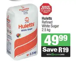 Spar Huletts Refined White Sugar 2.5 kg offer