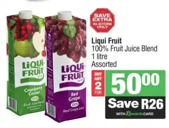Spar Liqui Fruit 100 % Fruit Juice Blend offer