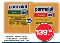 Pick n Pay Parmalat Cheddar, Gouda, Edam, White Cheddar or Galbani Mozzarella Seal Cuts offer