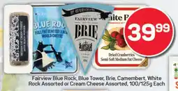 Pick n Pay Fairview Blue Rock, Blue Tower, Brie, Camembert, White Rock Assorted or Cream Cheese Assorted offer