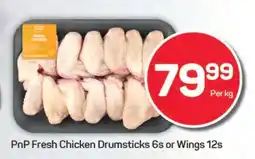 Pick n Pay PnP Fresh Chicken Drumsticks 6s or Wings 12s offer