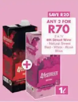 President Liquor 4th Street Wine Natural Sweet, Red, White, Rose Wine offer