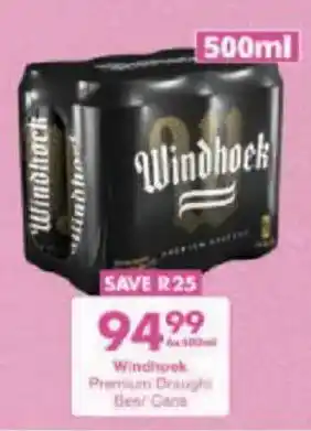 President Liquor Windhoek Premium Draught Beer Cans offer