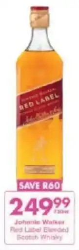 President Liquor Johnnie Walker Red Label Blended Scotch Whisky offer