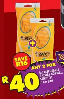 Shoprite Bic disposable razors normal/ sensitive offer