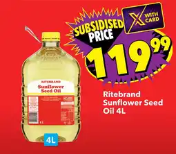 Shoprite Ritebrand Sunflower Seed Oil offer