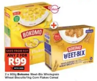 Checkers Bokomo Weet-Bix Wholegrain Wheat Biscuits/ Corn Flakes Cereal offer