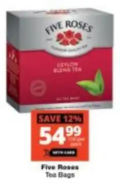 Checkers Five Roses Tea Bags offer