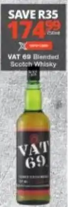 Checkers VAT 69 Blended Scotch Whisky offer