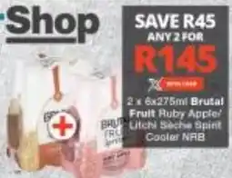 Checkers Brutal Fruit Ruby Apple Litchi Seche Spirit Cooler NRB offer