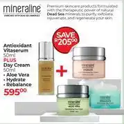 Dis-Chem Mineraline Antioxidant Vitaserum 50ml Plus Day Cream 50ml offer