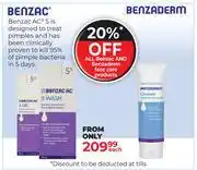 Dis-Chem Benzac & Benzaderm Face Care Products-Each offer