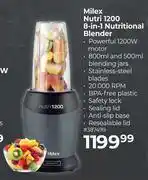 Dis-Chem Milex Nutri 1200 8 In 1 Nutritional Blender offer