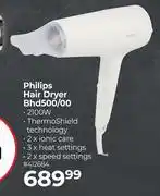 Dis-Chem Philips Hair Dryer BHD500/00 offer