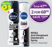 Dis-Chem Nivea Anti Perpirant Deodorant Spray Assorted-150ml offer