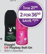 Dis-Chem Playgirl Or Playboy Roll On Assorted-50ml offer