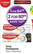 Dis-Chem Colgate Total Toothpaste Assorted-75ml offer