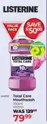 Dis-Chem Listerine Total Care Mouthwash-750ml offer