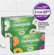 Dis-Chem Twinsaver 2 Ply Facial Tissues 180 Pack-For 1 offer