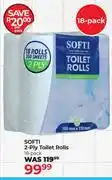 Dis-Chem Softi 2 Ply Toilet Rolls 18 Pack-Per Pack offer