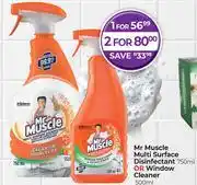 Dis-Chem Mr Muscle Multi Surface Disinfectant 750ml Or Window Cleaner 500ml-For 1 offer
