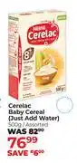 Dis-Chem Nestle Cerelac Baby Cereal (Just Add Water) Assorted-500g offer