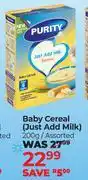 Dis-Chem Purity Baby Cereal (Just Add Milk) Assorted-200g offer