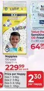 Dis-Chem Baby Things Nappies Sizes 1-4 100 Pack-Per Pack offer