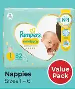 Dis-Chem Pampers Premium Care Nappies Size 1-6 Value Pack-For 1 Per Pack offer