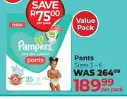 Dis-Chem Pampers Pants Sizes 3-6 Value Pack-Per Pack offer
