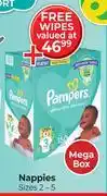 Dis-Chem Pampers Ultra Skin Comfort Nappies Sizes 2-5 Mega Box-Per Pack offer