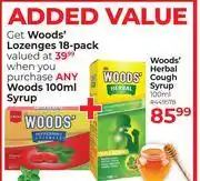 Dis-Chem Woods' Herbal Cough Syrup 100ml offer