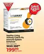 Dis-Chem Healthy Living AirAway Cold & Flu Immune System Enhancer 120 Capsules-Per Pack offer