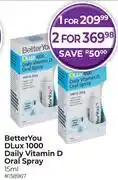Dis-Chem Better You Dlux 1000 Daily Vitamin D Oral Spray 15ml-For 1 offer