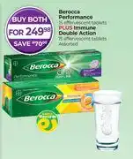 Dis-Chem Berocca Performance 15 Effervescent Tablets Plus Immune Double Action 15 Effervescent Tablets-For Bo offer