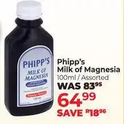 Dis-Chem Phipp's Milk Of Magnesia Assorted-100ml offer