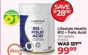 Dis-Chem Lifestyle Health B12 + Folic Acid 120 Tablets 218332 offer
