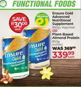 Dis-Chem Ensure Gold Advanced Nutritional Supplement Assorted 850g Or Plant Based Almond Protein 850g-Each offer