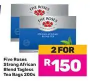Game Five Roses Strong African Blend Tagless Tea Bags-For 2 x 200s Pack offer