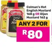 Game Colman's Hot English Mustard 168g Or Dijon Mustard 162g-For Any 2 offer